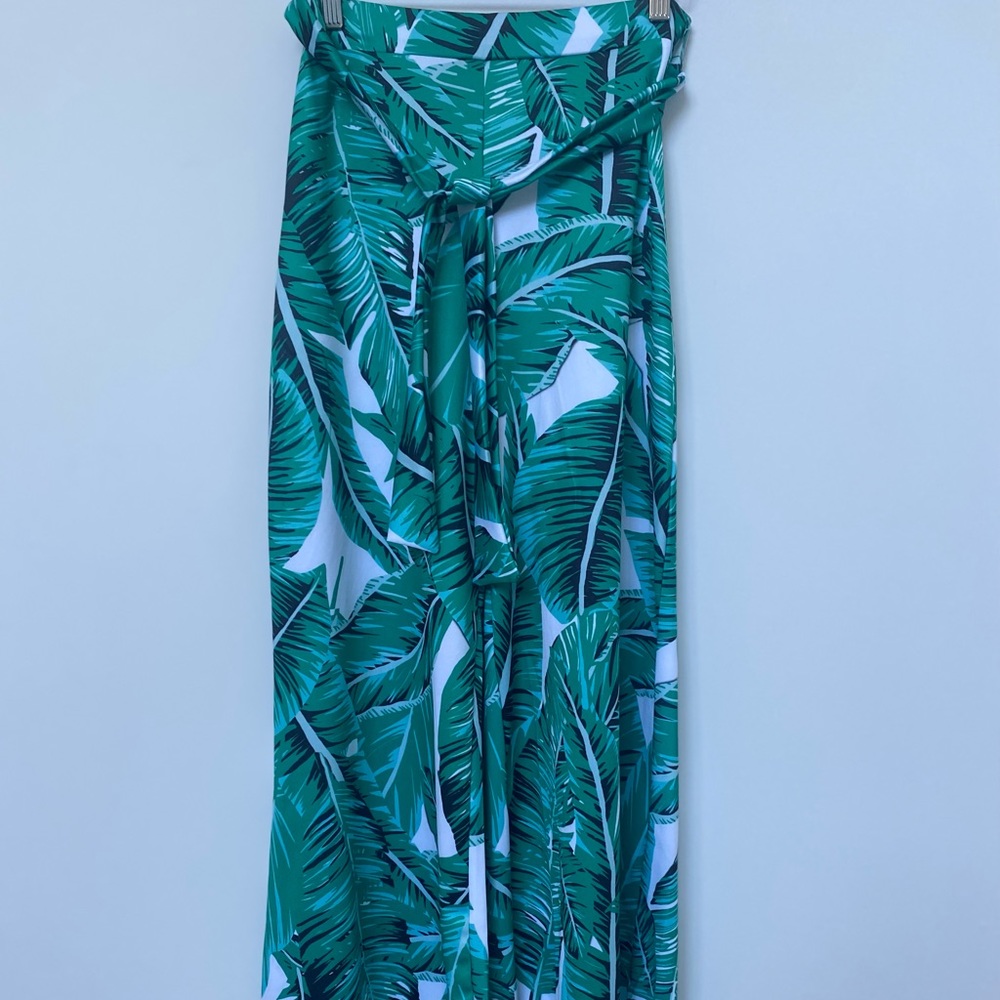 Tropical Pants and Crop Top Set